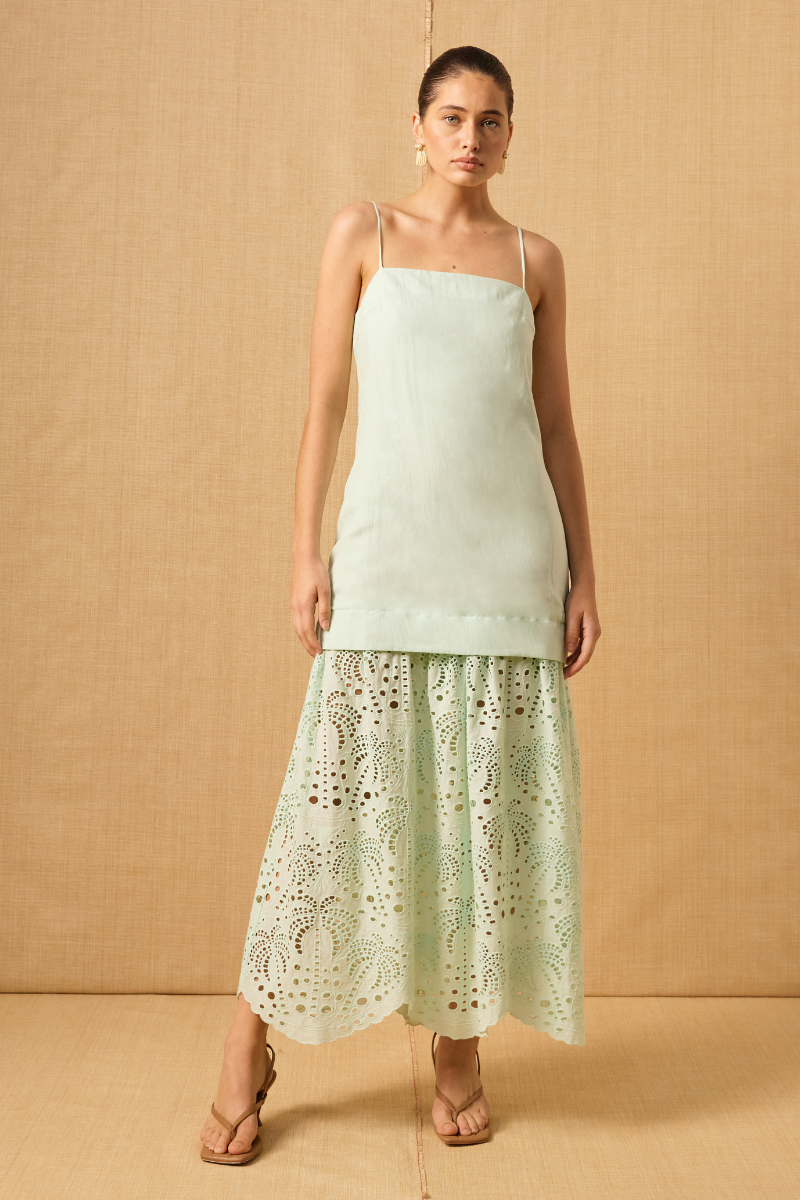 AGUA ANGLAISE DRESS - SEA FOAM