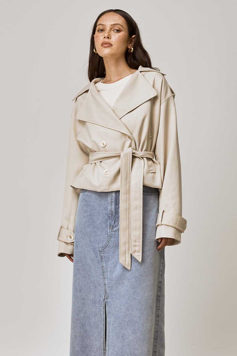 ASPEN TRENCH COAT - NATURAL