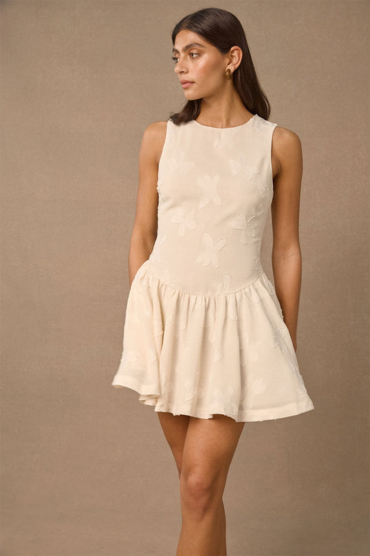 CAPRICORN MINI DRESS - CREAM