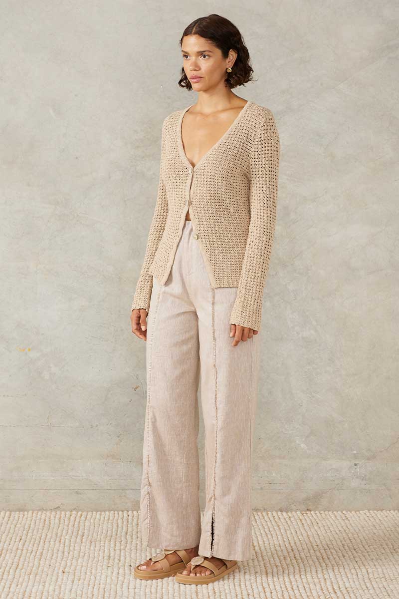 MARINA KNIT TOP - STONE