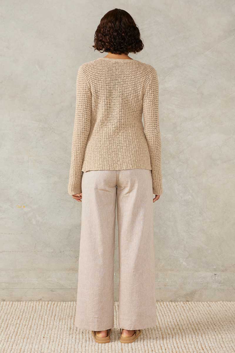 MARINA KNIT TOP - STONE