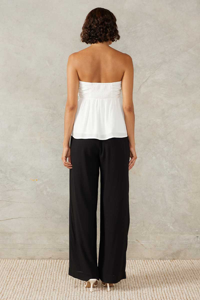 MARSEILLE STRAPLESS TOP - IVORY