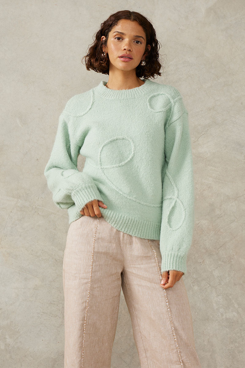 MOTION KNIT JUMPER - MINT