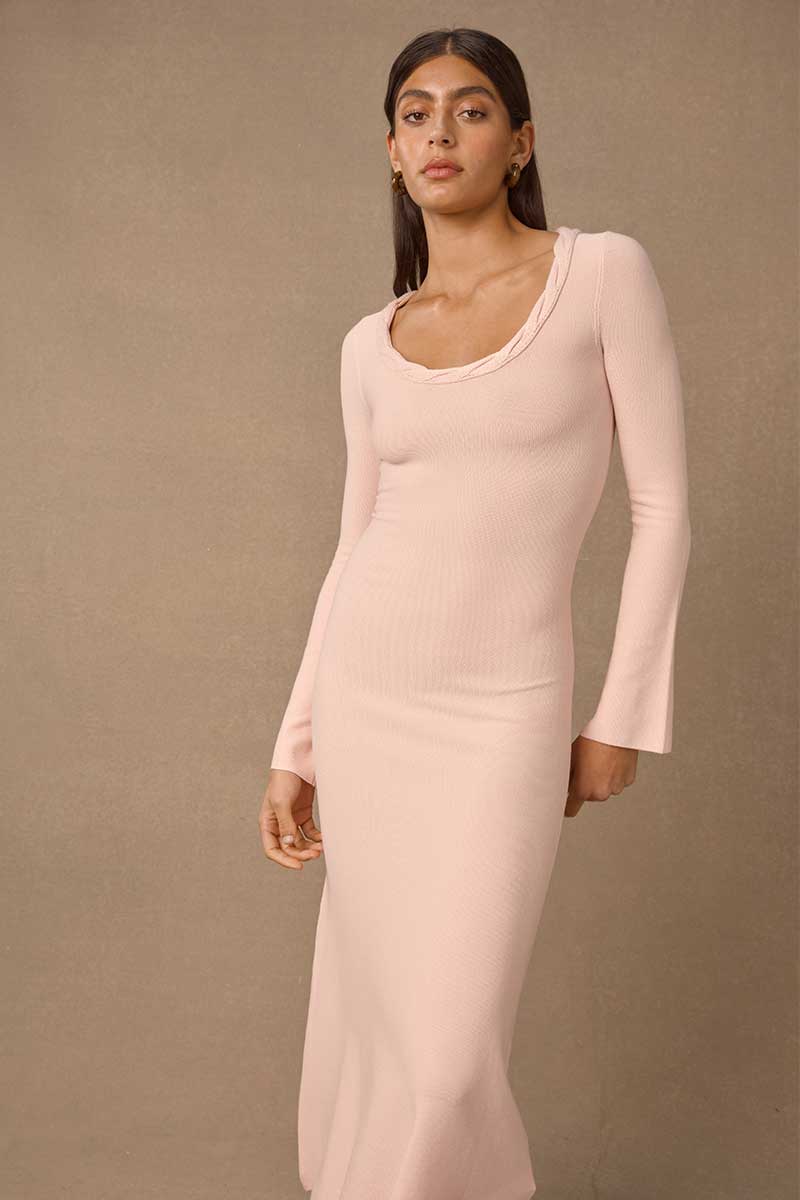 PALOMAS MIDI DRESS - LIGHT PINK