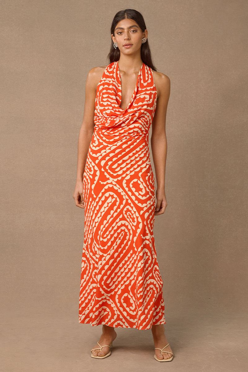 TEMPO PRINT MAXI DRESS