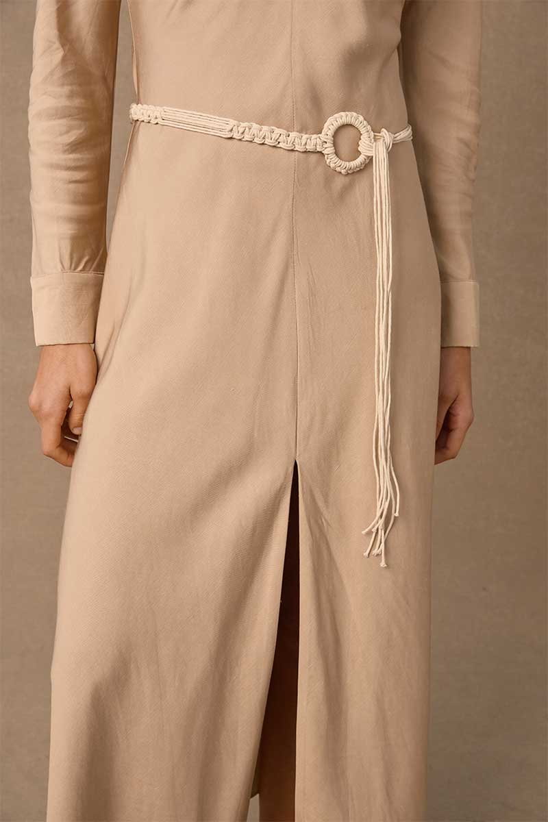 HERMOSA MIDI DRESS - CHAI