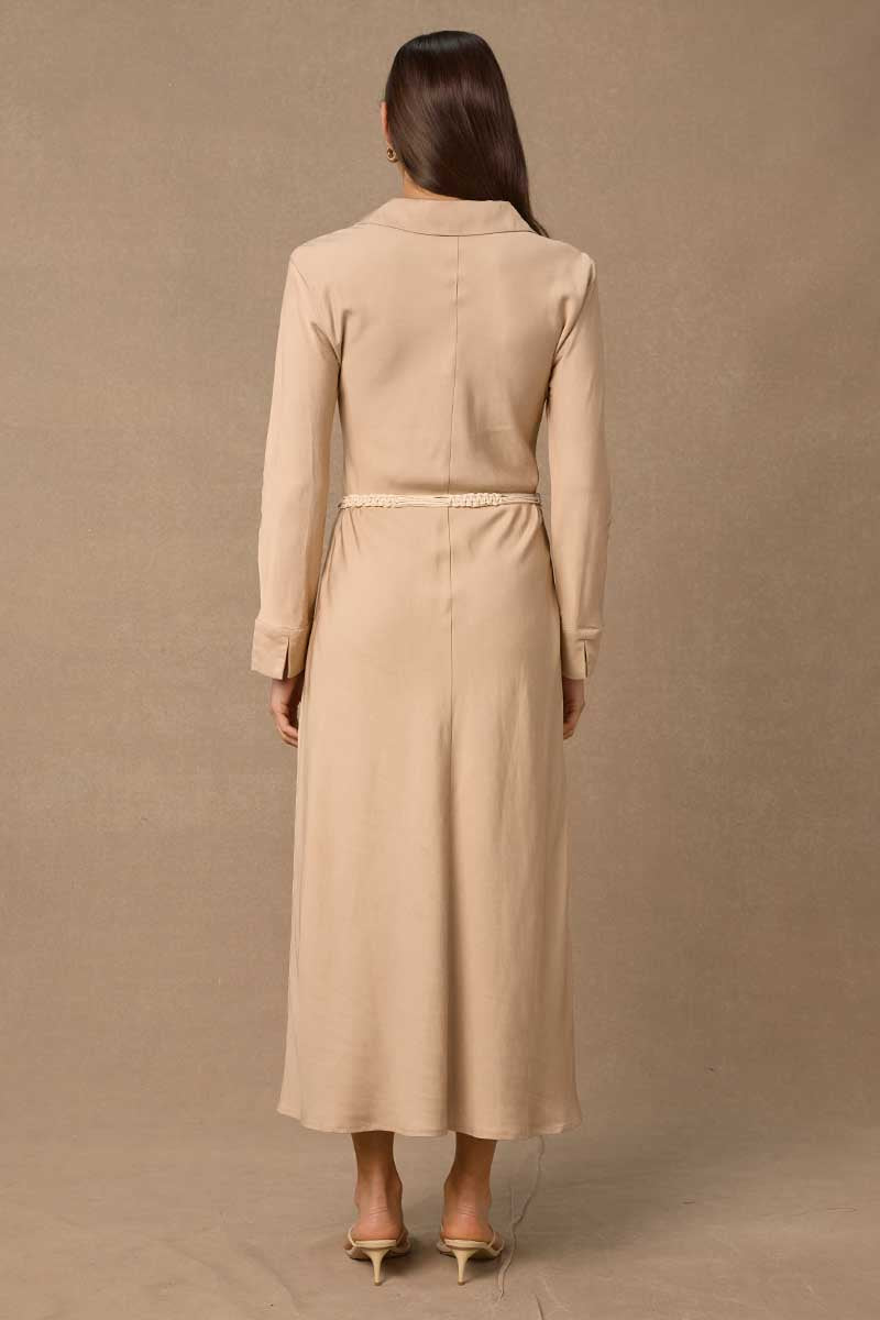 HERMOSA MIDI DRESS - CHAI