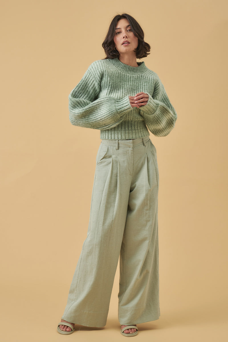 SOVERE AURA KNIT JUMPER - SAGE OMBRE